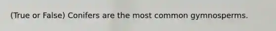 (True or False) Conifers are the most common gymnosperms.