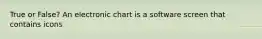 True or False? An electronic chart is a software screen that contains icons