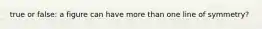 true or false: a figure can have more than one line of symmetry?