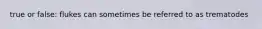 true or false: flukes can sometimes be referred to as trematodes
