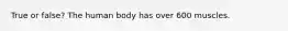 True or false? The human body has over 600 muscles.