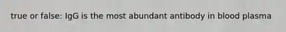 true or false: IgG is the most abundant antibody in blood plasma