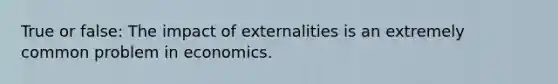 True or false: The impact of externalities is an extremely common problem in economics.