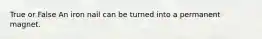 True or False An iron nail can be turned into a permanent magnet.