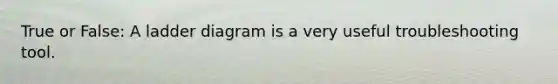 True or False: A ladder diagram is a very useful troubleshooting tool.