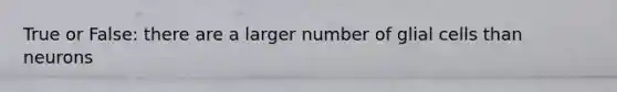 True or False: there are a larger number of glial cells than neurons