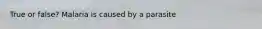 True or false? Malaria is caused by a parasite