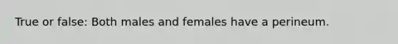 True or false: Both males and females have a perineum.