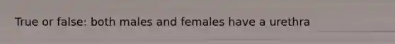 True or false: both males and females have a urethra