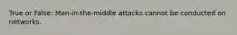 True or False: Man-in-the-middle attacks cannot be conducted on networks.