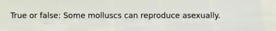 True or false: Some molluscs can reproduce asexually.