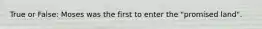 True or False: Moses was the first to enter the "promised land".