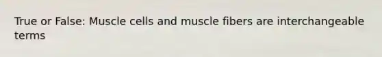 True or False: Muscle cells and muscle fibers are interchangeable terms