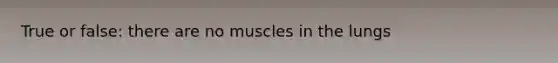 True or false: there are no muscles in the lungs