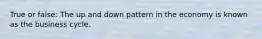 True or false: The up and down pattern in the economy is known as the business cycle.