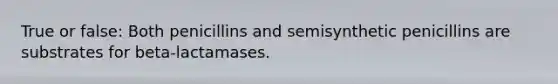 True or false: Both penicillins and semisynthetic penicillins are substrates for beta-lactamases.