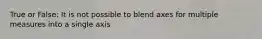 True or False: It is not possible to blend axes for multiple measures into a single axis