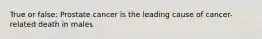 True or false: Prostate cancer is the leading cause of cancer-related death in males