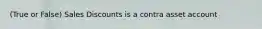 (True or False) Sales Discounts is a contra asset account