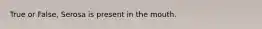 True or False, Serosa is present in the mouth.