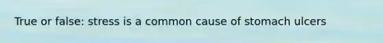 True or false: stress is a common cause of stomach ulcers