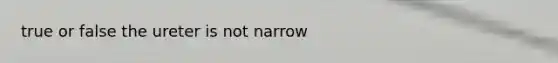 true or false the ureter is not narrow