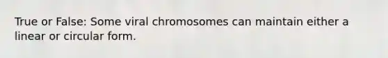 True or False: Some viral chromosomes can maintain either a linear or circular form.