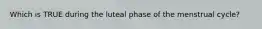 Which is TRUE during the luteal phase of the menstrual cycle?