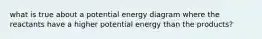 what is true about a potential energy diagram where the reactants have a higher potential energy than the products?