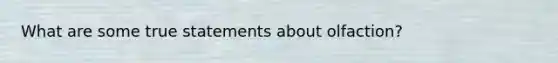 What are some true statements about olfaction?