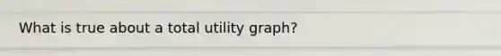 What is true about a total utility graph?