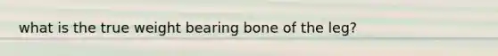 what is the true weight bearing bone of the leg?