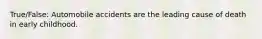 True/False: Automobile accidents are the leading cause of death in early childhood.