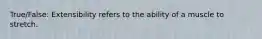 True/False: Extensibility refers to the ability of a muscle to stretch.