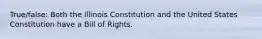 True/false: Both the Illinois Constitution and the United States Constitution have a Bill of Rights.