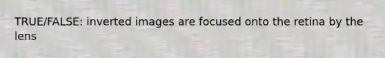 TRUE/FALSE: inverted images are focused onto the retina by the lens