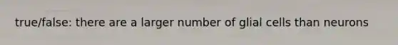 true/false: there are a larger number of glial cells than neurons