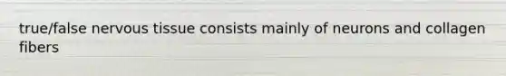 true/false nervous tissue consists mainly of neurons and collagen fibers