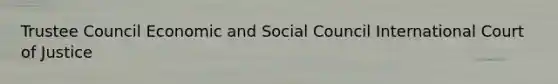 Trustee Council Economic and Social Council International Court of Justice