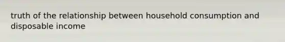 truth of the relationship between household consumption and disposable income