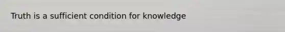 Truth is a sufficient condition for knowledge