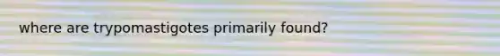 where are trypomastigotes primarily found?