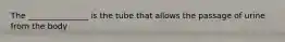 The _______________ is the tube that allows the passage of urine from the body