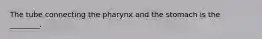 The tube connecting the pharynx and the stomach is the ________.
