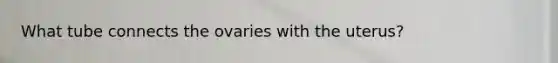 What tube connects the ovaries with the uterus?