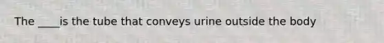 The ____is the tube that conveys urine outside the body