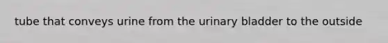 tube that conveys urine from the urinary bladder to the outside