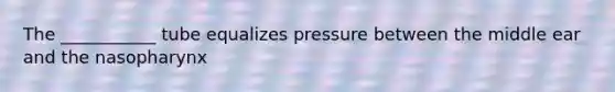 The ___________ tube equalizes pressure between the middle ear and the nasopharynx
