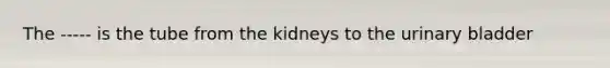 The ----- is the tube from the kidneys to the urinary bladder