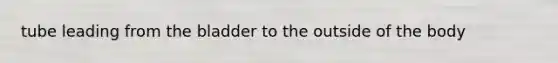 tube leading from the bladder to the outside of the body